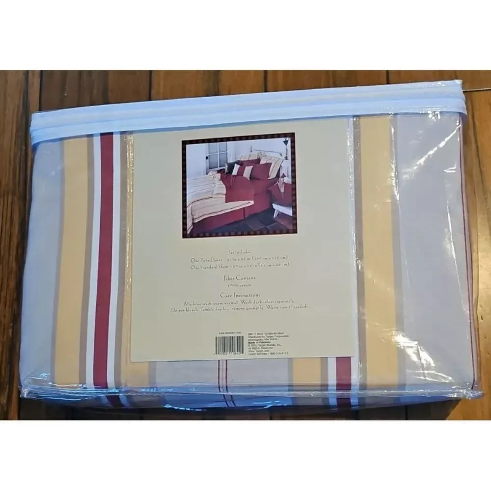 Woolrich Home Duvet Set Beige Twin 100% Cotton One Twin‎ Duvet One Standard Sham